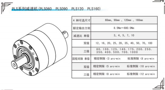 PLS系列行星減速機(jī)參數(shù)表 PLS系列行星減速機(jī)參數(shù)表